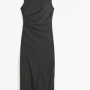 Abercrombie & Fitch Black Midi Dress